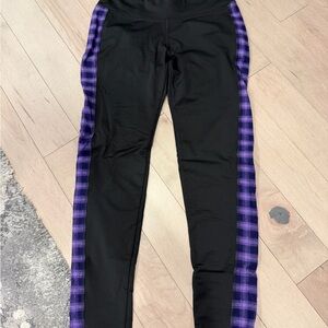 Vermont Flannel Black and Purple Plaid Leggings